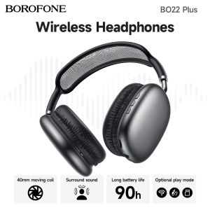 【Thời lượng sử dụng: 90 giờ】BOROFONE BO22 Plus Tai nghe Bluetooth không dây Bluetooth 5.4 HIFI Stereo Tai nghe thể thao với thời lượng pin siêu dài có cáp âm thanh Hỗ trợ chung cho tất cả Điện thoại thông minh Hỗ trợ phổ quát AUX / TF Card Play