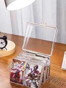 High capacity Acrylic card storage box Clear 12 grid storage boxes Pokémon One Piece Poker box