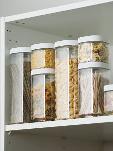 Container for Food Plastic Jar Container Stackable Airtight Food Storage Container Jars Snack Box Plastic Food Container Box