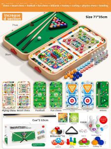MWZ | Chess and Pool Table for Kids Educational Board Game