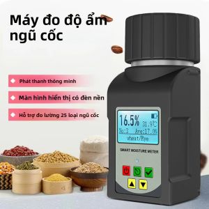 Máy Đo Độ Ẩm Hạt Thông Minh Máy Đo Độ Ẩm Kỹ Thuật Số Cho Đậu Lăng Đậu Phộng - Máy Dò Độ Ẩm Hạt Giống Chuyên Nghiệp Có Đèn Nền