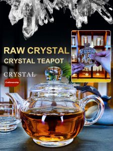 High Heat-resistant Borosilicate Glass Teapot Origin Mineral Crystal Teapot With Handle And Filter High Quality Thicken Explosion-proof Tea Pot