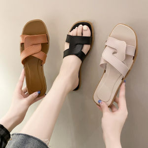 JIFANPAUL | Fairy Style Flat Beach Slides Summer Flip Flops