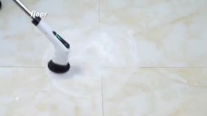 8Pcs/Set Rechargeable Wireless Electric Spin Scrubber Power Brush Adjustable Extension Handle Bathroom Hurricane Cleaning Brush Floor Washing Machine
