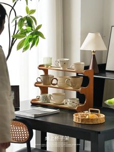 Bamboo Tabletop Storage Rack 2/3 Layers Cup/Water Cup Holder Organizer space Rak Rak Dapur Kayu 储物架/杯架