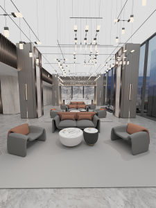 Modern Minimalist Luxury Office Reception Sofa Beauty Salon Waiting Area Three-Seater Double-Seater High-Density Rebound Sponge