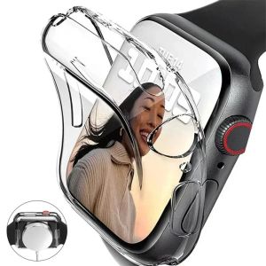 ป้องกันหน้าจอสําหรับ Apple Watch 46 มม.49 มม.41 มม.44 มม.40 มม.38 42 มม.TPU กันชนอุปกรณ์เสริม iWatch Series Ultra 10 9 8 7 SE 6