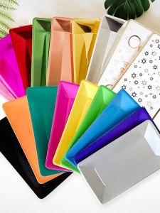 Đĩa Giấy Hình Chữ Nhật Dùng Một Lần Đĩa Bánh Sinh Nhật Đĩa Tráng Miệng Đồ Ăn Nhẹ Trang Trí Tiệc Đồ Dùng Ăn Uống Thân Thiện Với Môi Trường