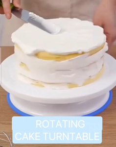 MEJA PUTAR DEKORASI KUE TURTABLE NON SLIP / CAKE TRUN TABLE / ROTATING PLATE TRUN TABLE / MEJA PUTAR KUE