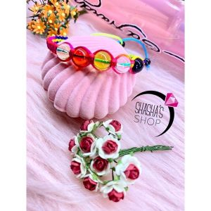 lắc dây đeo tay sắc màu đá trông suốt