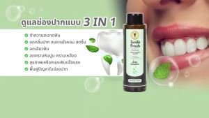 น้ำยาบ้วนปากสมุนไพร Smile Fresh ดูแลช่องปาก สูตรอ่อนโยน ลดกลิ่นปาก ลดอาการเสียวฟัน ช่วยป้องกันฟันผุ ขนาด 250 ml.