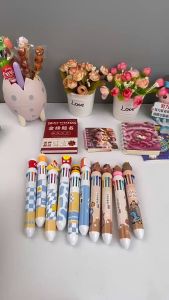 ปากกาลูกลื่น 10 สีใน 1ด้าม ปากกาน้องคาปิบาร่าน่ารัก ปากกาลายคาปิบาร่า Capibara Pen พร้อมส่งในไทย