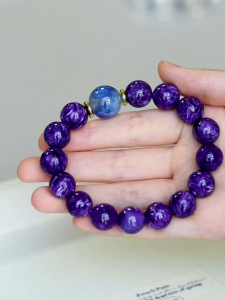 Montagne Jewelry Natural Charoite Beads kyanite Bracelet Original Design Fine Jewellery