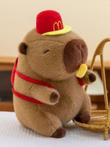Cute Potato Chip Capybara Doll Childrens Stretching Hat Plush Sleep Companion Pillow Stress Relief Gift Toy Dolls for All Ages