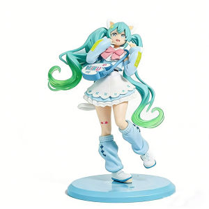 Bandai | In Stock Hatsune Miku Cat Ear Figure Fancy Ver. 19cm PVC Anime Collectible Model Desktop Ornament Gift