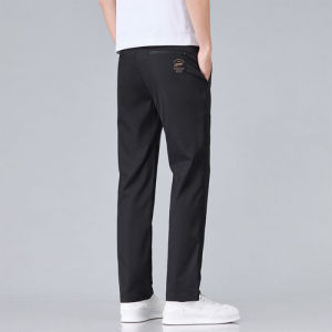 Ice Silk Cool Mens Pants 2025 New Summer Thin Casual Outdoor Quick-drying Sweatpants Male Straight Baggy Casual Men Trousers