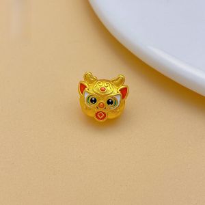 เครื่องประดับ DIY สร้อยข้อมือ ลูกปัดแยก กระเป๋าเงิน ลูกประคับประคอง โซ่ร่มพายุฝุ่นทอง ลูกประคับประคองนมมังกร โซ่ร่มไฟเล็ก