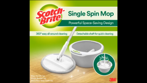 3M EasySpin Microfiber Cloth Mop Set with Durable Handle and Easy-Clean Bucket