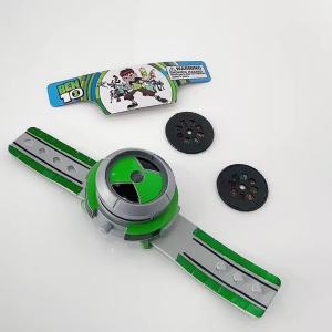 Bandai | 1 Pc Cartoon Ben10 Watches Projection Omnitrix Upgrade Kineceleran Four Arms Heatblast Action Figures Alien Boy Gift Toy