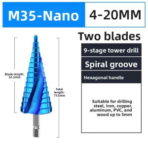 MONLEYTA | High Hardness German Quality Tower Drill Bit Metal Expanding Hole Tapered Tungsten Steel Stainless Steel Special Purpose