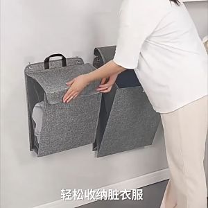 Tempat Baju Kotor Keranjang Tutup Kotor Pakaian Multifungsi Lipat Gantung Dinding Tebal Kapas Anti Air Storage Box Laundry Bag Basket Keranjang Laundry Lipat