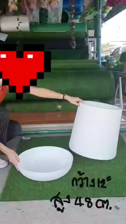 กระถางโมเดิร์นทรงสูง ขนาดใหญ่พิเศษ สีเทา