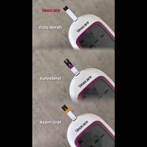 Strip Refill Cek 3in1 SINOCARE GCU M101 Tanpa Coding Gula Darah Kolesterol dan Asam Urat