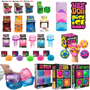 Schylling Needoh Nice Cube Sensory Nice-Sicle Stress Relief Squishy Cube Anti-Anxiety Squeeze Object For Focus ADHD Population