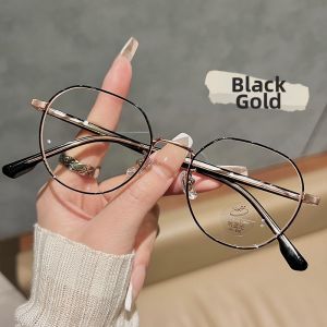 Chuming | Fair Skin Gold Wire Round Frame Eyeglasses