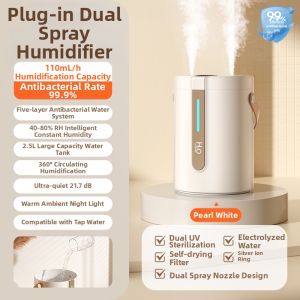 Quiet Humidifier Small Desktop Office Bedroom Air Purifier Essential Oil Spray No Noise Night Light USB Powered Home Appliance