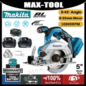 5" Circular Saw Cordless with 2 Battery Electric Wood Plastic Marble Cutter Electric Saw Stone Tiles Marble Machine 125MM High Power Woodworking Portable