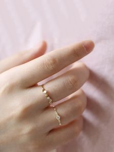 Sweet Friend 925 Silver 14K Gold Plated Open Heart Diamond Ring Stackable Luxury Ring for Girlfriend Fresh out Fashion Jewelry