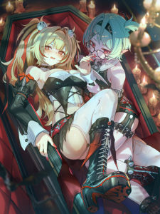 Bandai | Anime H-Honkai K-Kiana Ma Cà Rồng Cặp Song Sinh Sơn Theo Số Trang Trí Tường Hiện Đại Unframed Tranh Sơn Dầu Cho Phòng Khách Phòng Ngủ Quà Tặng