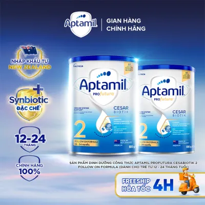 [Hỏa tốc - 0Đ] Combo 2 Sữa bột Aptamil Profutura Cesarbiotik New Zealand số 2 800g - Synbiotic độc quyền