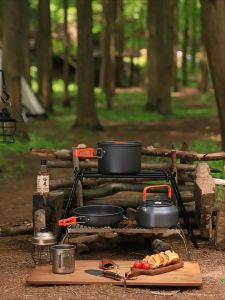 Bộ Nồi Chảo Chống Dính Nấu Ăn Khi Đi Du Lịch 8 Món Bộ Nồi Nấu Ăn Đi Cắm Trại Đi Phượt Kèm Ấm Nấu Nước Nóng