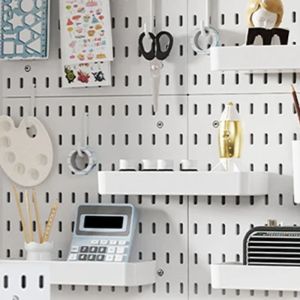 Wall Shelf Pegboard Display DIY Pegboard Kit Hole Board For Wall Panels Home Decor Hanging Shelf Decoration