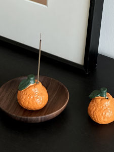 Creative Orange Shaped Incense Holder Decorative Desk Accessory