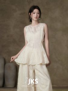 JK&JS | Áo Thun Không Tay Thêu Bông Cây Trúc