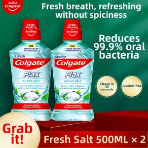 Colgate | Fluoride Anticavity Fresh Breath Antimicrobial Odor Reduction Demineralization Mouthwash 500ml * 2