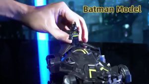 Mainan Mobil Mobilan Remote Control Batman 5Channel Spray Efek Asap Betarai Isi Ulang 3.7Volt