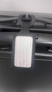 Coslife Durable Silicone Luggage Tag with Moisture-Proof ID Card Holder for Travel