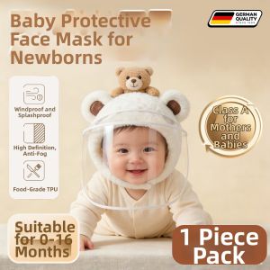 Face Shield Mask for Newborn Full Face Protection Anti-spray Anti-pollen