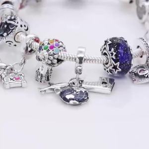 Mặt Dây Chuyền Charm Hình Cú Bạc 925 Sterling Đính Đá Cubic Zirconia Dùng Làm Vòng Tay Dây Chuyền Tự Chế Họa Tiết Động Vật Cổ Điển Quà Tặng Dành Cho Phái Nữ