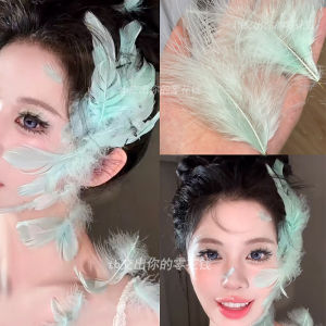 Phụ Kiện Tóc Trang Trí Bằng Lông Vũ Sáng Tạo Cho Trang Điểm Mặt Trang Phục Bướm Bạc Hà Chụp Ảnh Làm Đẹp