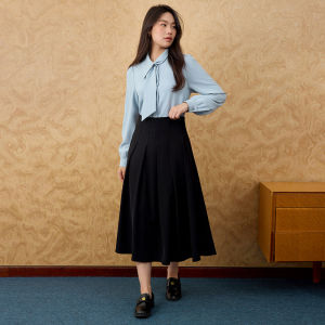 DUSHU | Elegant Plus Size Pleated Skirt