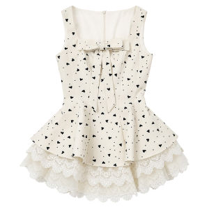 Elegant Lace Floral Print Short Dress