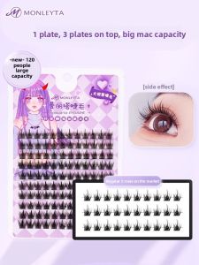 MONLEYTA | Natural Looking Sunflower Single Cluster Fake Eyelashes For Women Hard Stem Beginner Friendly Eyelash Extension Three Step Curly