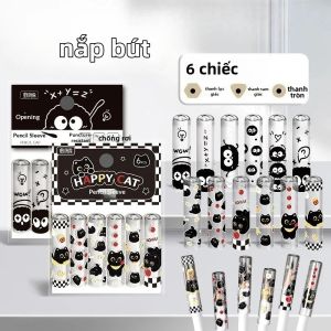 6/12/18 Chiếc Kawaii Mèo Dễ Thương Bút Chì Toppers Học Sinh Tẩy Mũ Trường Giải Thưởng Nắp Bút Chì Bảo Vệ
