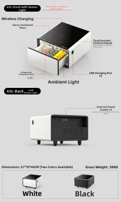 Modern White Smart Coffee Table with Integrated Fridge for Living Room Home Use Small Apartment Multi-Function Vacation Home Hotel