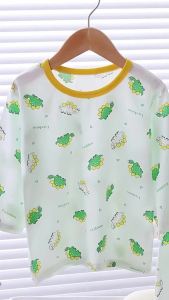 ＜915＞ Summer New Thin Tencel 3/4 Sleeve Childrens Loungewear Suit a Modal Baby Clothes in Air-Conditioned Room Pajamas